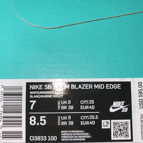 Nike SB Mid Hack Pack Blazer Edge Bruin Edge Sz 7 - Picture 3 of 3